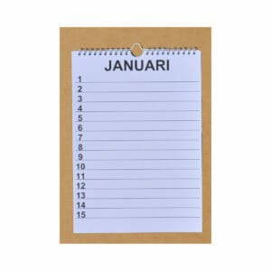 Grootletter verjaardagskalender A4