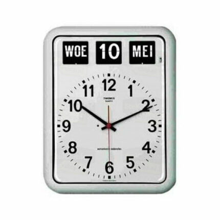 Kalenderklok Twemco BQ-12 wit ST644103