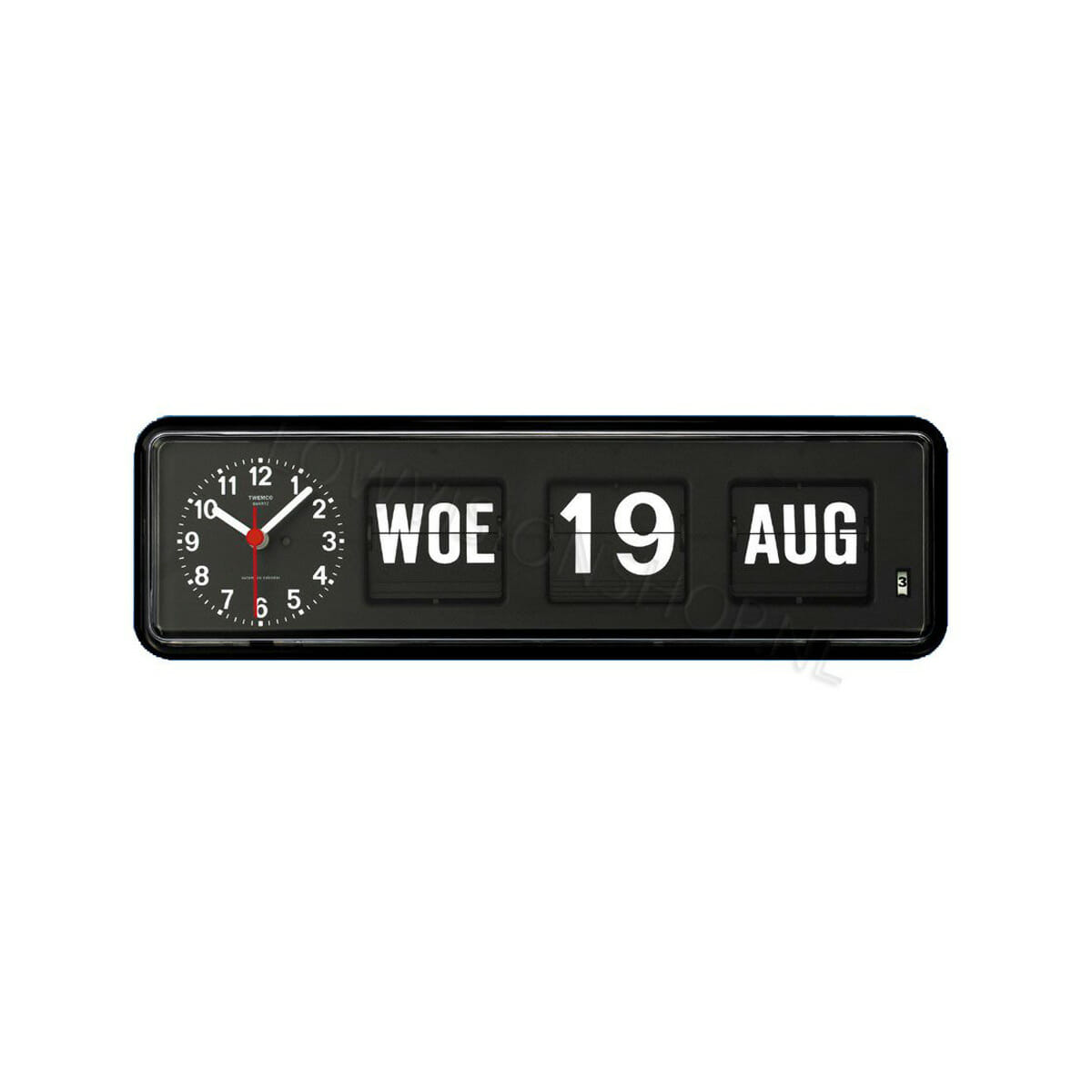 Kalenderklok Twemco BQ-38 zwart ST644109
