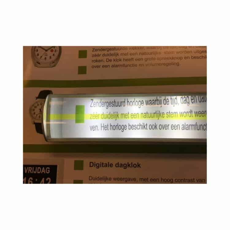 Leesliniaal met 6 LED's - 1,5x