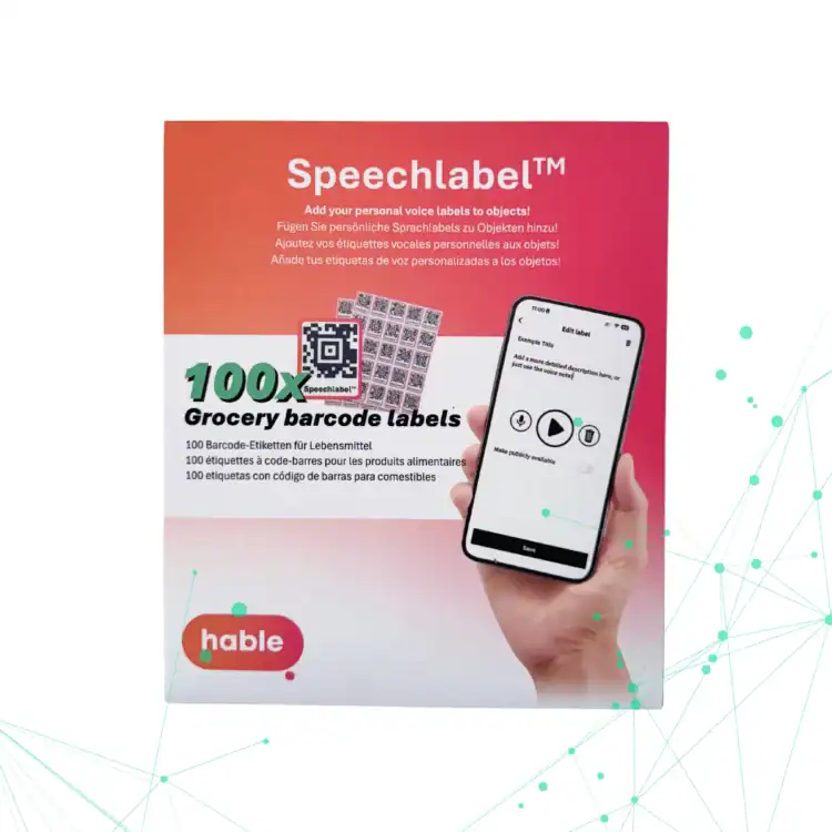 QR code sticker dun verpakking