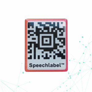Spraaklabel QR code sticker dik - 25 stuks