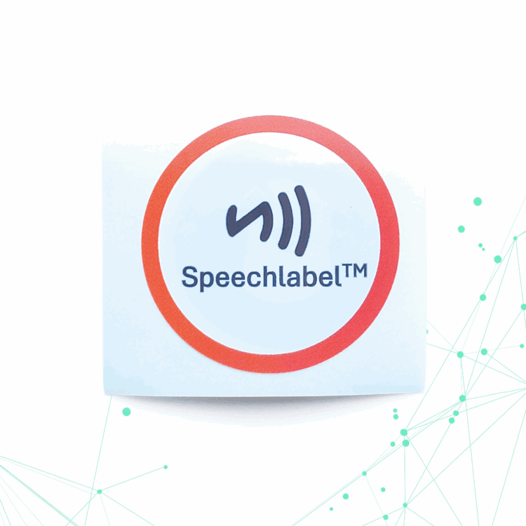 Spraaklabel NFC sticker