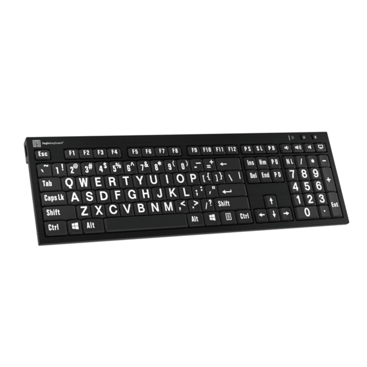 Nero toetsenbord wit op zwart