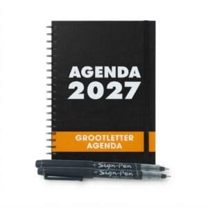 Grootletter agenda A4 met 2 grootletterstiften